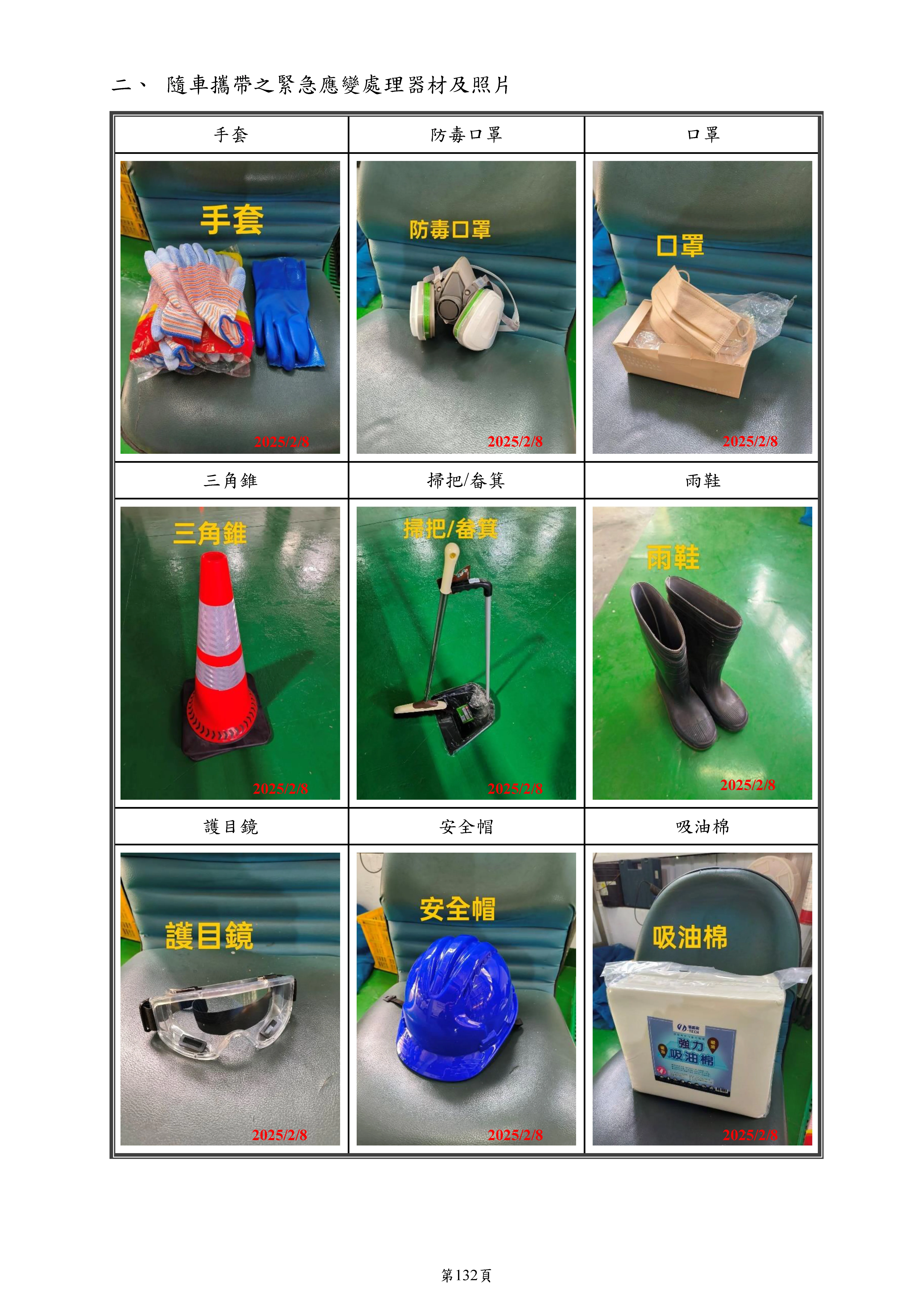 隨車攜帶緊急應變處理器材